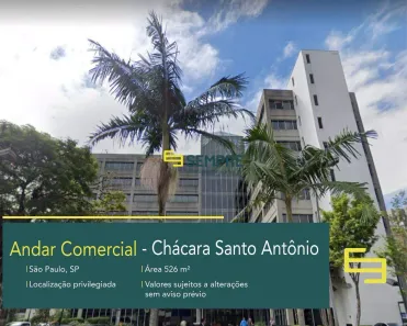 Sala Comercial para alugar, 526m² no Chácara Santo Antônio (Zona Sul), São Paulo
