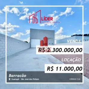 Imóvel Comercial para venda ou aluguel, 480m² no Guatupê, São José dos Pinhais