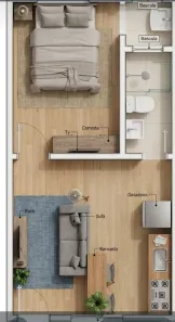 Apartamento com 1 Quarto à venda, 21m² no Sampaio Correia (Sampaio Correia), Saquarema