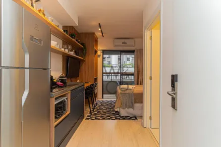 Apartamento com 1 Quarto para venda ou aluguel, 25m² no Brooklin Paulista, São Paulo