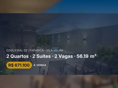 Apartamento com 2 Quartos à venda, 56m² no Coqueiral de Itaparica, Vila Velha