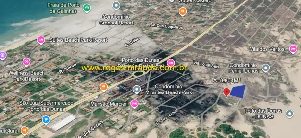 Lote/Terreno à venda, 3800m² no Porto das Dunas, Aquiraz