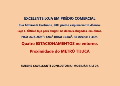 Ponto Comercial para alugar, 38m² no Tijuca, Rio de Janeiro