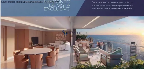 Apartamento com 4 Quartos à venda, 208m² no Vitória, Salvador