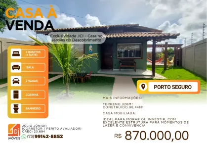 Casa com 3 Quartos à venda, 90m² no Porto Seguro, Porto Seguro