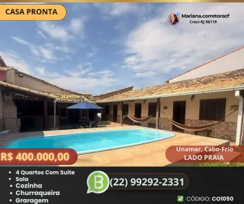 Casa de Condomínio com 4 Quartos à venda, 99m² no Verão Vermelho (Tamoios), Cabo Frio