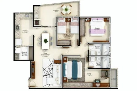 Apartamento com 2 Quartos à venda, 72m² no Santa Mônica, Uberlândia