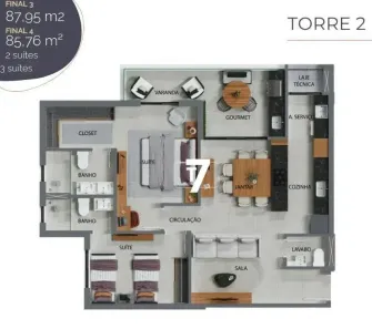 Apartamento com 2 Quartos à venda, 85m² no Cidade Nova, Indaiatuba
