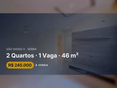 Apartamento com 2 Quartos à venda, 46m² no São Diogo II, Serra