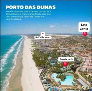 Lote/Terreno à venda, 477m² no Porto das Dunas, Aquiraz