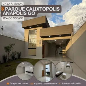 Casa com 3 Quartos à venda, 115m² no Parque Calixtópolis, Anápolis