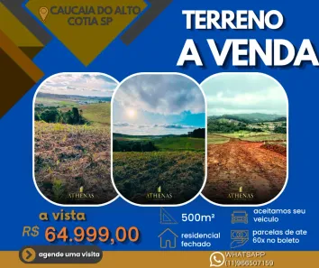 Lote/Terreno à venda, 500m² no Centro (Caucaia do Alto), Cotia