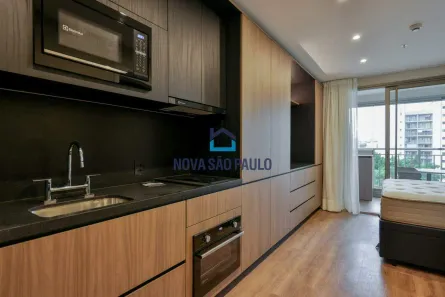 Apartamento com 1 Quarto para alugar, 28m² no Indianópolis, São Paulo