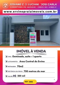 Casa com 1 Quarto à venda, 70m² no Praia do Ervino, São Francisco do Sul