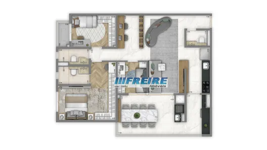 Apartamento com 3 Quartos à venda, 104m² no Jardim, Santo André