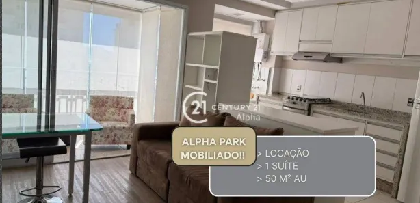 Apartamento com 1 Quarto para alugar, 50m² no Sítio Tamboré Alphaville, Barueri