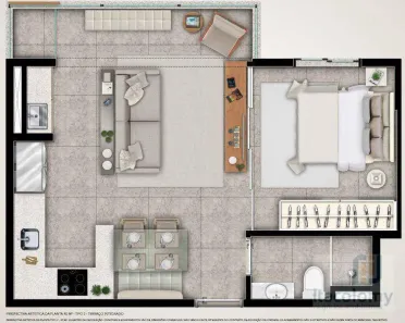 Apartamento com 1 Quarto à venda, 41m² no Dezoito do Forte Empresarial/Alphaville., Barueri