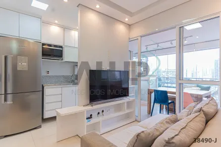 Apartamento com 1 Quarto para alugar, 37m² no Cidade Monções, São Paulo