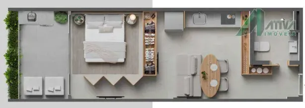 Apartamento com 1 Quarto à venda, 37m² no Santa Lúcia, Belo Horizonte