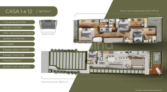 Casa com 4 Quartos à venda, 161m² no Pedra Branca, Palhoça