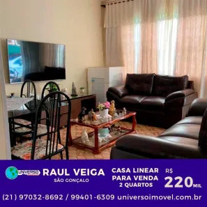 Casa com 2 Quartos à venda, 74m² no Amendoeira, São Gonçalo