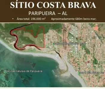 Lote/Terreno à venda, 70685m² no , Paripueira