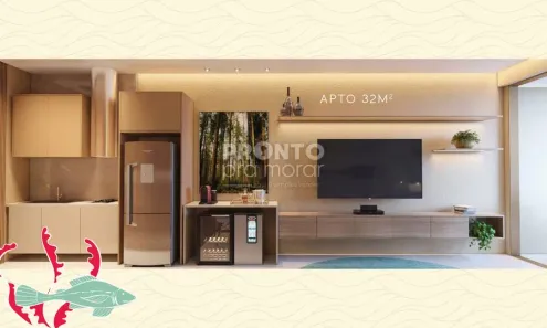 Apartamento com 1 Quarto à venda, 32m² no Centro, Ipojuca