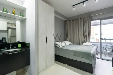 Apartamento com 1 Quarto para venda ou aluguel, 20m² no Jardim das Acácias, São Paulo