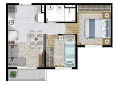 Apartamento com 2 Quartos à venda, 34m² no Vila Graciosa, São Paulo