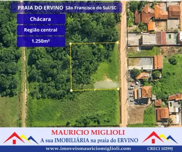 Lote/Terreno à venda, 1250m² no Praia do Ervino, São Francisco do Sul
