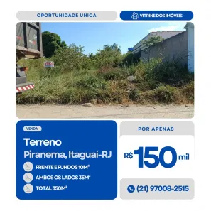 Lote/Terreno à venda, 350m² no Piranema, Itaguaí