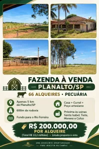 Fazenda/Sítio com 4 Quartos à venda, 1597200m² no Centro, Planalto