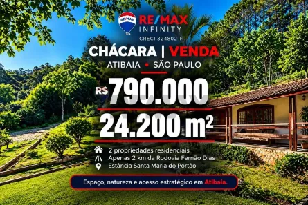Fazenda/Sítio com 4 Quartos à venda, 200m² no Jundiaizinho (Terra Preta), Mairiporã