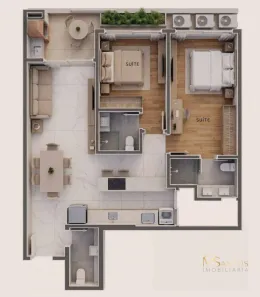 Apartamento com 2 Quartos à venda, 77m² no Jurerê, Florianópolis