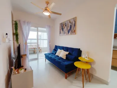 Apartamento com 2 Quartos para alugar, 80m² no Guilhermina, Praia Grande