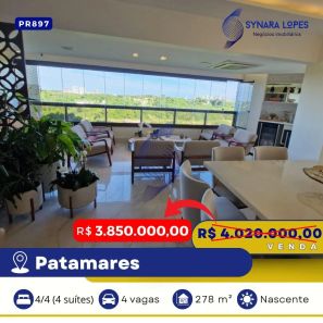 Apartamento com 4 Quartos à venda, 278m² no Patamares, Salvador