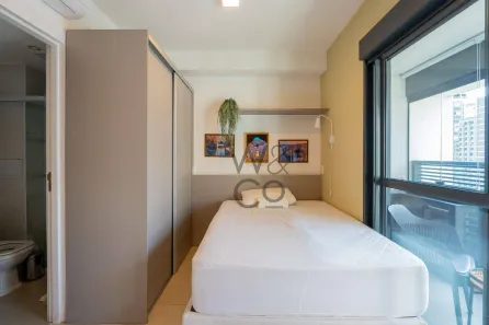 Apartamento com 1 Quarto para alugar, 26m² no Jardim das Acácias, São Paulo