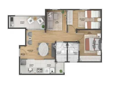 Apartamento com 3 Quartos à venda, 71m² no Terras de Santa Bárbara, Santa Bárbara D'Oeste