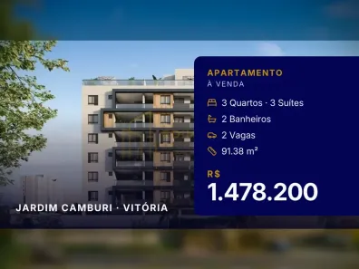 Apartamento com 3 Quartos à venda, 91m² no Jardim Camburi, Vitória