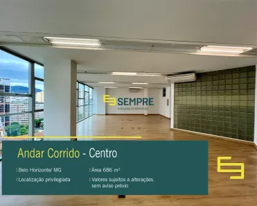 Imóvel Comercial para alugar, 686m² no Centro, Belo Horizonte