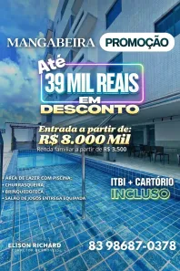 Apartamento com 2 Quartos à venda, 50m² no Mangabeira, João Pessoa