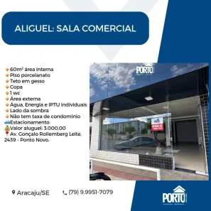 Ponto Comercial para alugar, 60m² no Ponto Novo, Aracaju