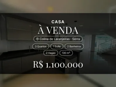 Casa com 3 Quartos à venda, 130m² no Colina de Laranjeiras, Serra