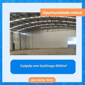 Galpão/Depósito/Armazém para alugar, 900m² no Antonio Miguel, Itaitinga