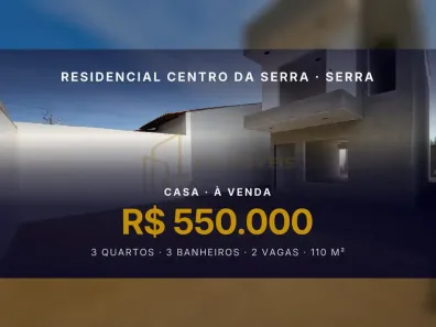 Casa com 3 Quartos à venda, 110m² no Residencial Centro da Serra, Serra