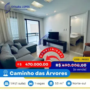 Apartamento com 1 Quarto à venda, 53m² no Caminho das Árvores, Salvador