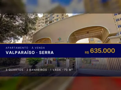 Apartamento com 3 Quartos à venda, 73m² no Valparaíso, Serra