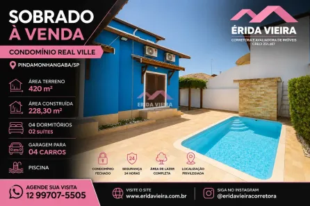 Casa de Condomínio com 4 Quartos à venda, 228m² no Condominio Residencial Real Ville, Pindamonhangaba