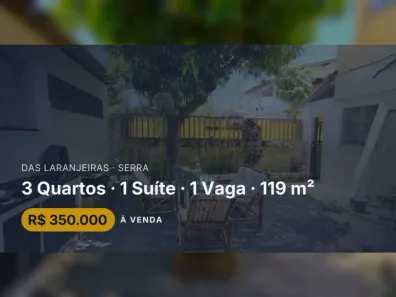 Casa com 3 Quartos à venda, 119m² no das Laranjeiras, Serra