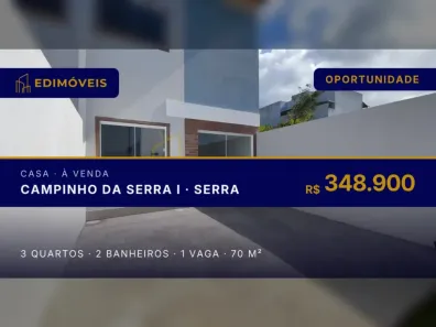 Casa com 3 Quartos à venda, 70m² no Campinho da Serra I, Serra
